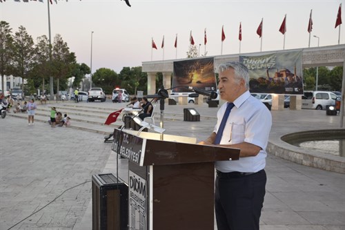 Didim Kaymakamı Sn. Dr. Mustafa YİĞİT 'in katılımlarıyla 15 Temmuz Demokrasi ve Milli Birlik Günü etkinlikleri gerçekleştirildi.
